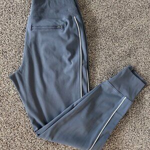 Athleta Venice Joggers High Rise Track Stripe Jogger Granite Blue Medium Tall